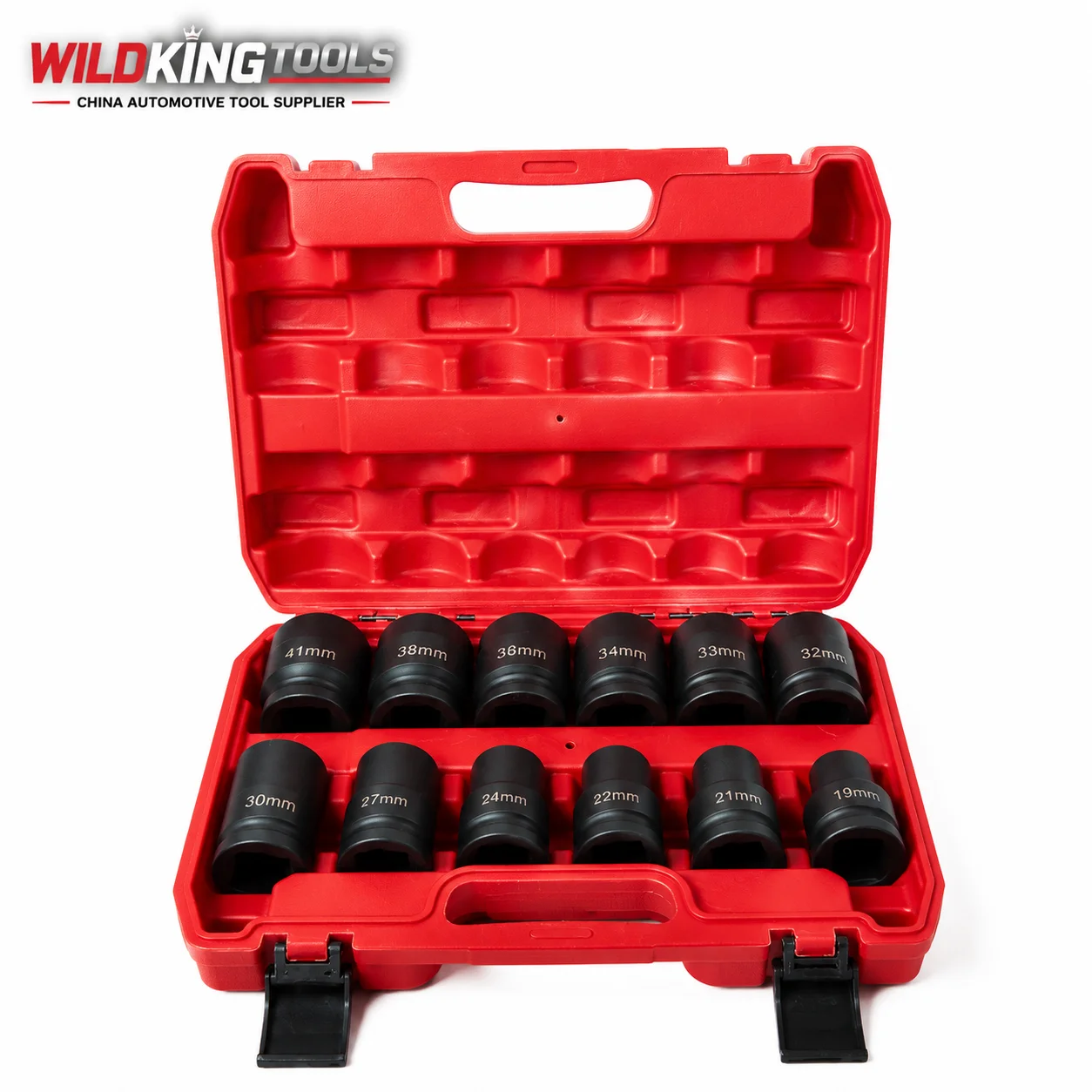 12PCS 1 Drive 6-Point Metric Deep Impact Socket Set